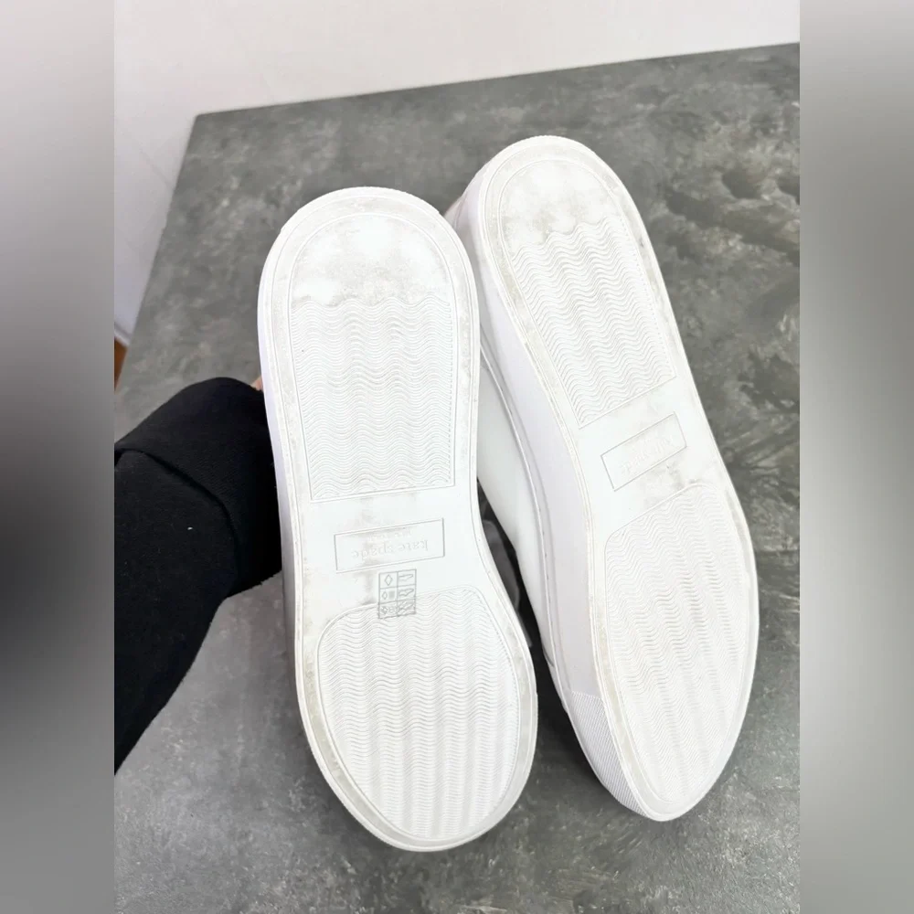 Kate Spade NY lift leather sneakers white size 9.5 - Picture 6 of 7